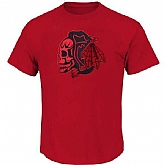 NHL Chicago Blackhawks Red Skull Head Red T-Shirt WEM,baseball caps,new era cap wholesale,wholesale hats